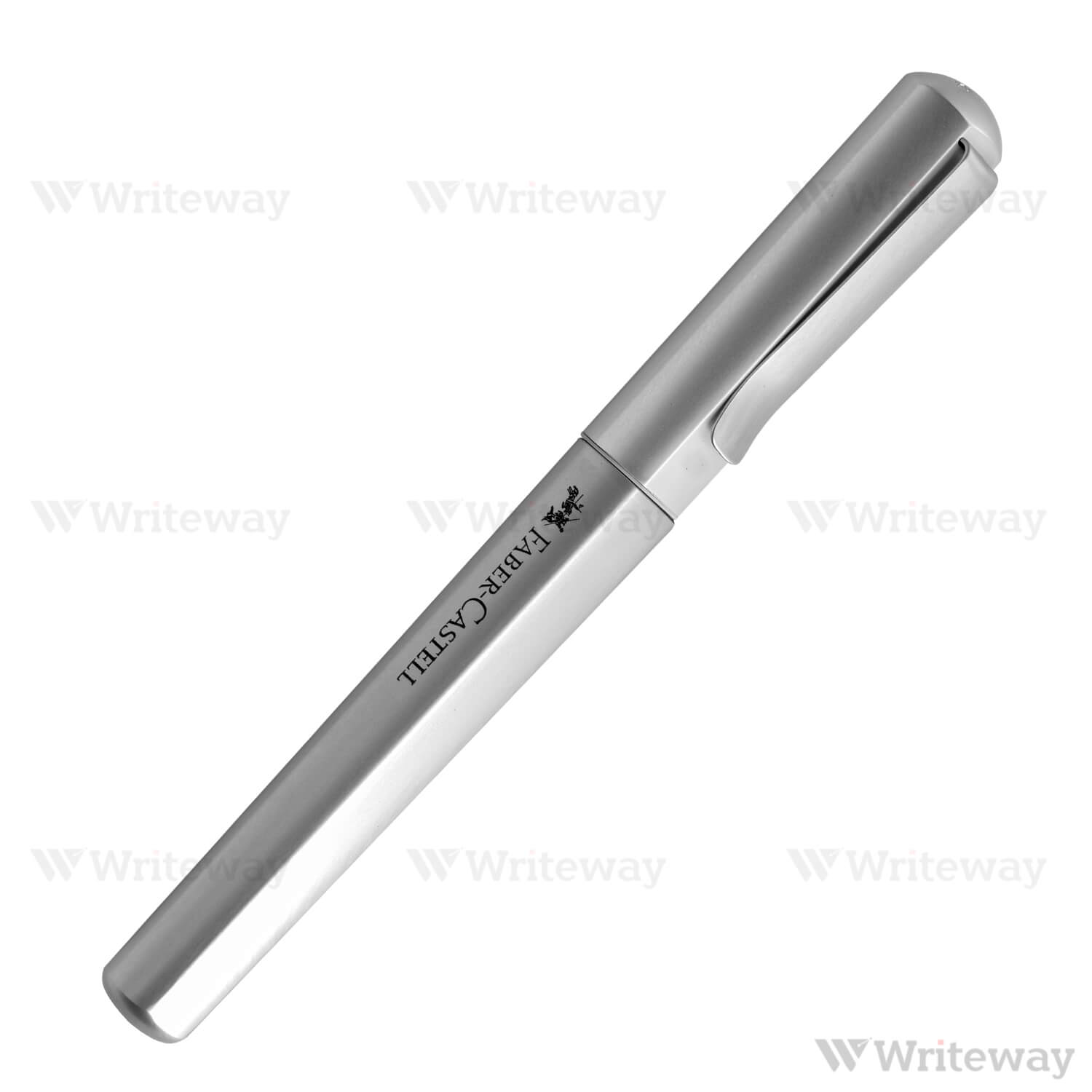 FABER CASTELL HEXO FOUNTAIN PEN SILVER MEDIUM 